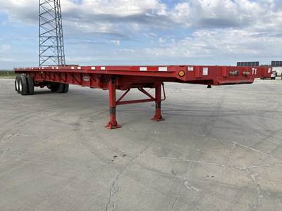 Fontaine 48x102 Steel Flatbed Trailer - Spring, Sliding Axle