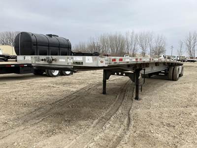 Manac 48x102 Aluminum Flatbed Trailer - Air Ride, Spread Axle