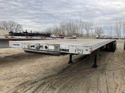 Manac 48x102 Aluminum Flatbed Trailer - Air Ride, Spread Axle
