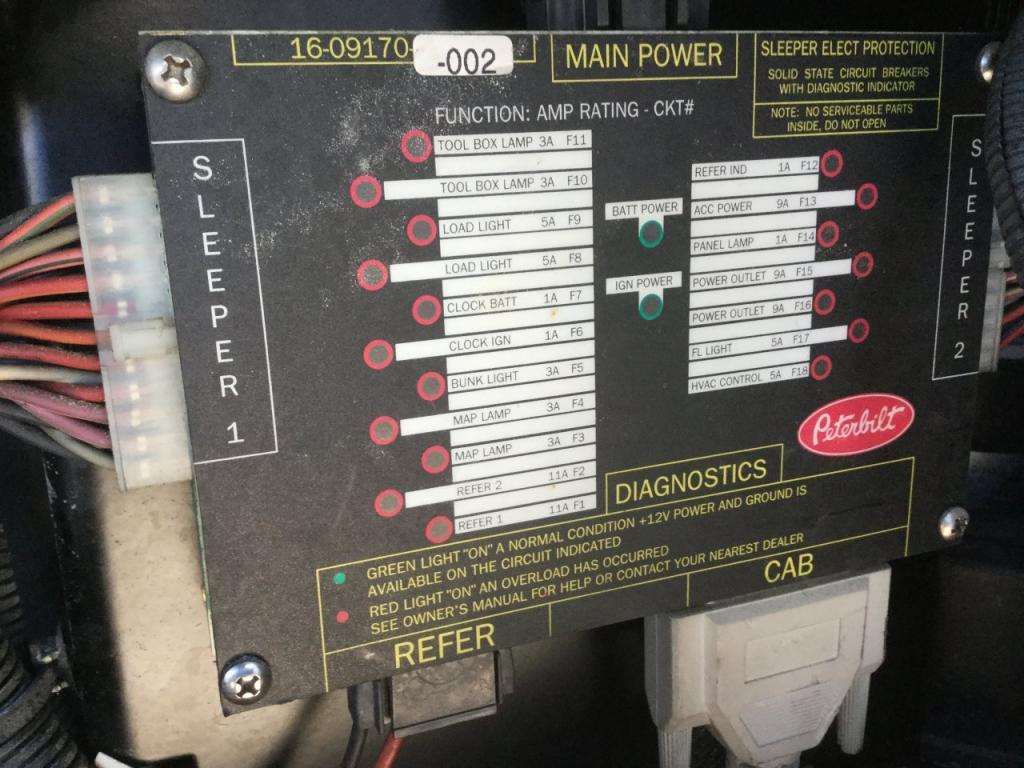 2018 Peterbilt 579 Fuse Panel Diagram