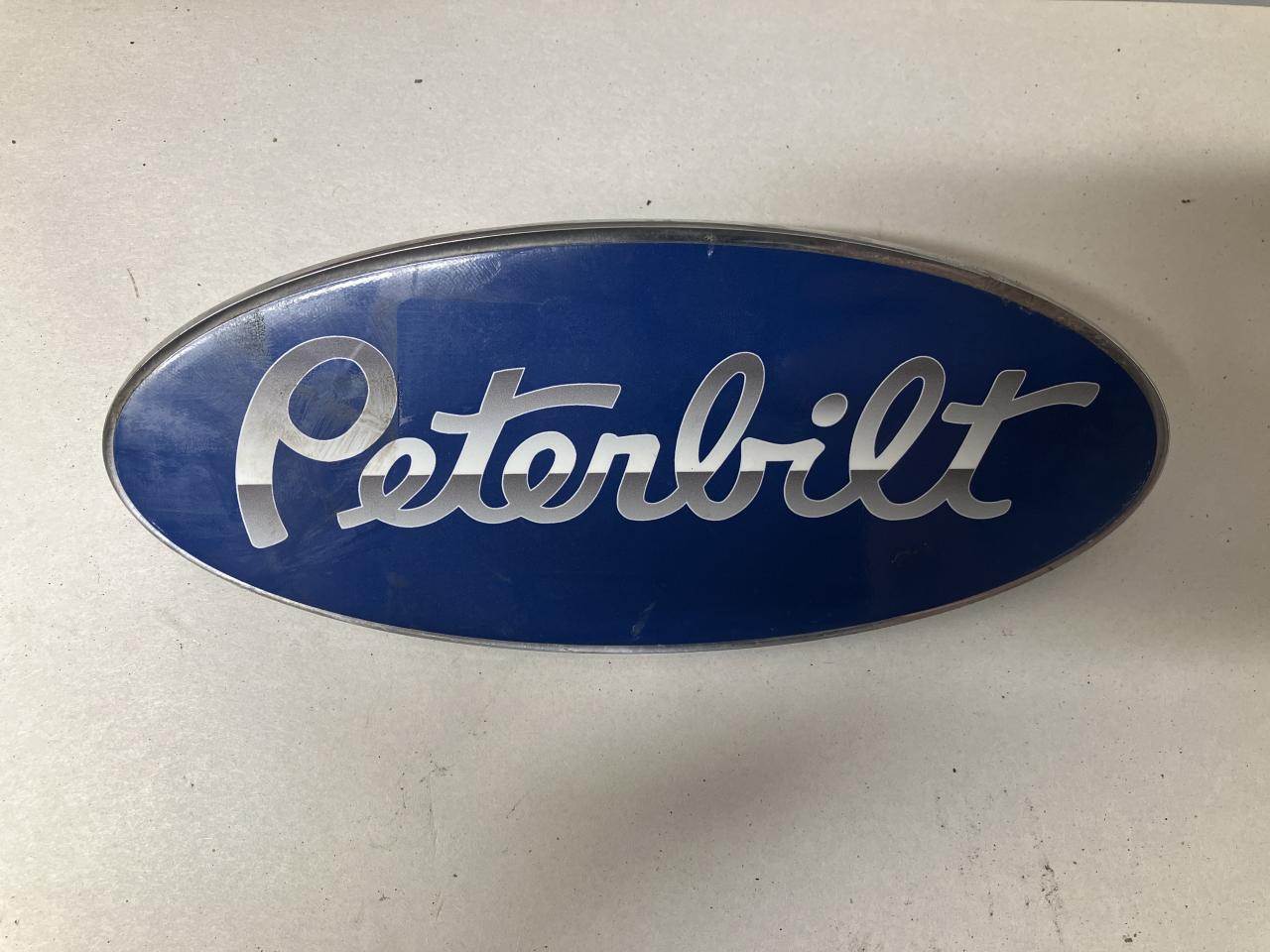 Peterbilt Texas Flag Chrome Metal Front Hood Emblem 7 7/8 inch x 3