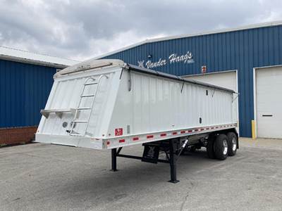 Neville 28x102 Aluminum Hopper / Grain Trailer - Spring, Fixed Axle