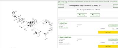 John Deere 444K Hydraulic Pump