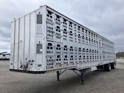 Barrett 53x102 Tandem Axle Aluminum Livestock Trailer - Air Ride, Fixed Axle