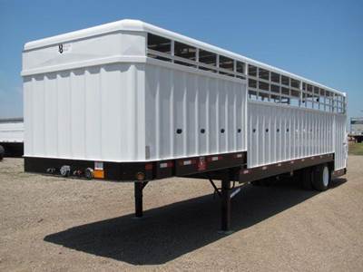 Neville 38x102 Single Axle Steel Livestock Trailer - Air Ride, Fixed Axle