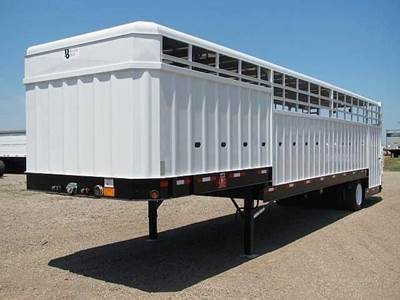 Neville 38x102 Single Axle Steel Livestock Trailer - Air Ride, Fixed Axle