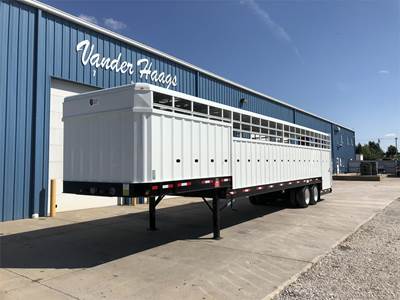 Neville 44x102 Tandem Axle Steel Livestock Trailer - Air Ride, Fixed Axle