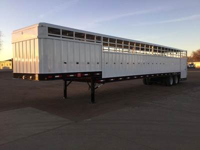 Neville 53x102 Tandem Axle Steel Livestock Trailer - Air Ride, Fixed Axle