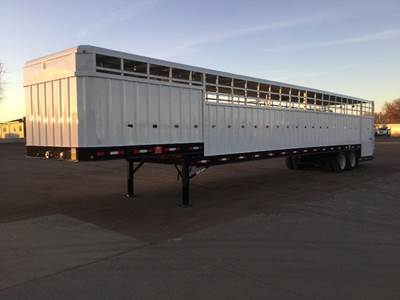 Neville 53x102 Tandem Axle Livestock Trailer - Spring, Fixed Axle
