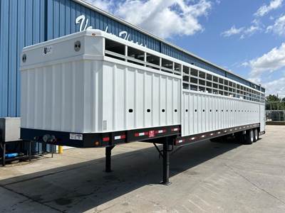 Neville 53x102 Tandem Axle Livestock Trailer - Air Ride, Fixed Axle