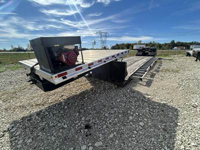 JET 53x102 Tri Axle Combination Lowboy Trailer - Air Ride, Fixed Axle