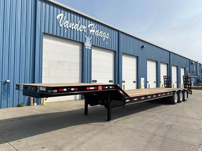 Neville 47x102 Tri Axle Steel Lowboy Trailer - Spring, Fixed Axle