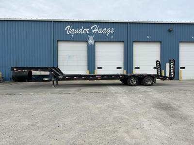 Pitts 41x102 Tandem Axle Steel Lowboy Trailer - Spring, Fixed Axle