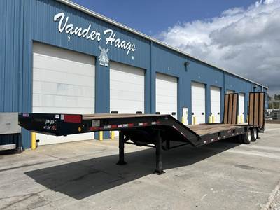 Pitts 45x102 Tandem Axle Steel Lowboy Trailer - Spring, Fixed Axle