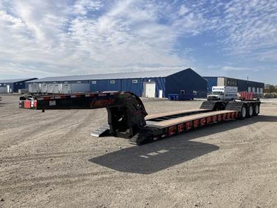 Pitts LB55-22DC 53x102 Tri Axle Steel Lowboy Trailer - Air Ride, Fixed Axle