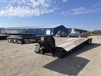 Talbert 46x102 Tandem Axle Steel Lowboy Trailer - Air Ride, Fixed Axle