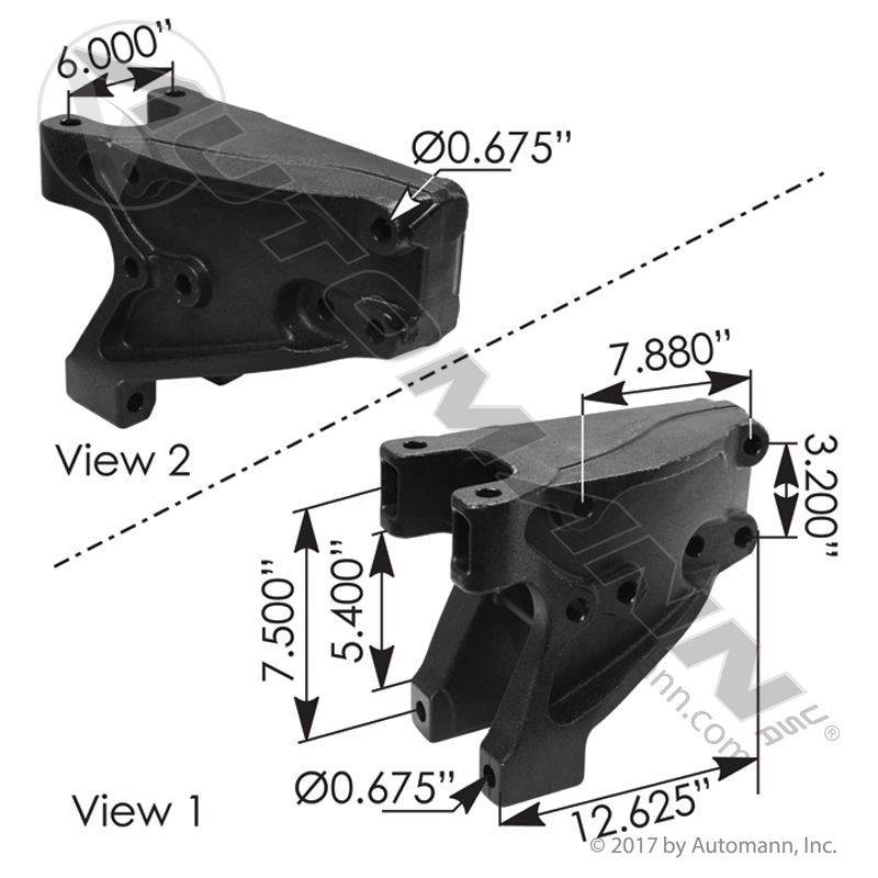 (New) Suspension Flex AIR/AG380 C Spring Hanger LH Peterbilt/Kenworth