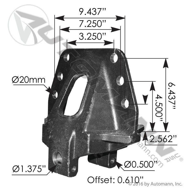 (New) Suspension Hendrickson Walking Beam Double Lock Hanger 1