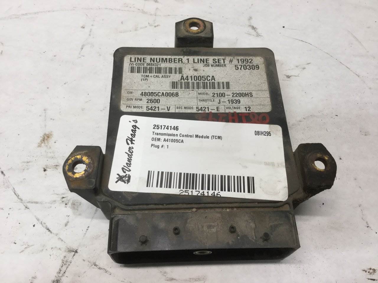 2008 Allison 2100 HS Transmission Control Module (TCM) for a
