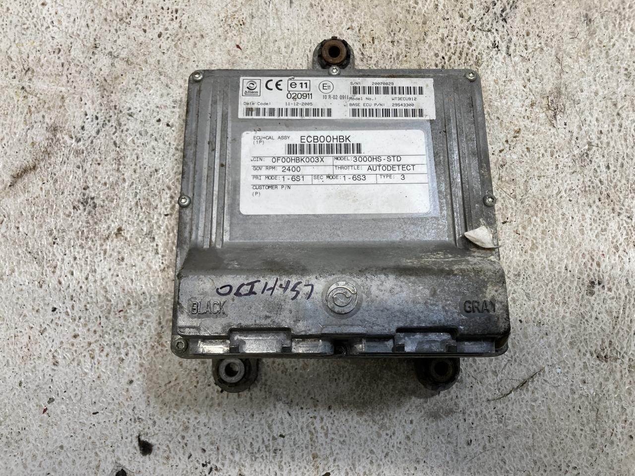 2006 Allison 3000 HS Transmission Control Module (TCM) for a