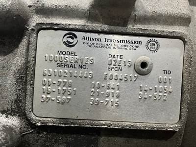 Allison 1000 Transmission for a Chevrolet C4500
