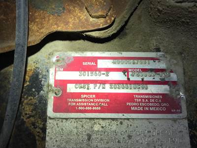 Spicer (TTC) PSO100-10S Transmission for a International 4900