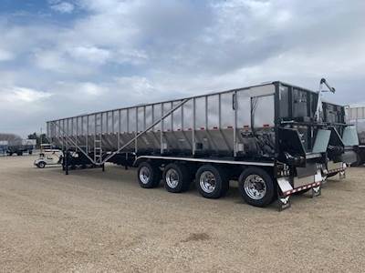 Trinity 53x96 Quad Axle Stainless Steel Belt Trailer - Air Ride, Fixed Axle