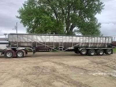 Trinity 53x96 Quad Axle Stainless Steel Belt Trailer - Air Ride, Fixed Axle