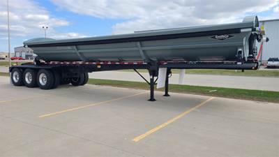 SmithCo 4234 TRI AXLE REAR LIFT ELEC TARP Side Dump Trailer