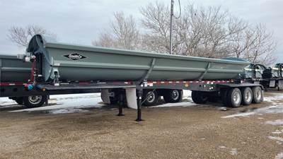SmithCo 4234 TRI AXLE REAR LIFT ELECTRIC TARP Side Dump Trailer