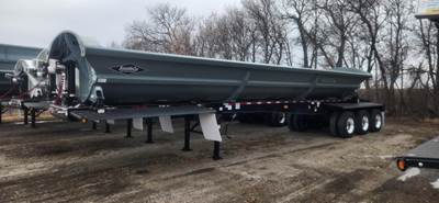 SmithCo 4436 TRI AXLE AIR RIDE TARP/VALVE Side Dump Trailer