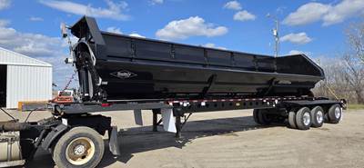SmithCo 4736 MHV TRI REAR LIFT 24 EXTENSIONS Side Dump Trailer