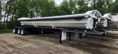 SmithCo 4736 SX3 SUPER TRI REAR LIFT Side Dump Trailer