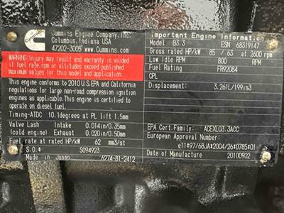 Cummins B3.3T Engine