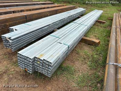 (72) Joints 1.75" x 1.75" x 0.109 Galvanized Square Tubing