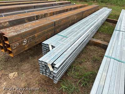 (72) Joints 1.75" x 1.75" x 0.109 Galvanized Square Tubing