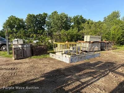 Used Concrete Forms and Equipment, Assorted 12 x 12 to 12 x 72, Skid Containers