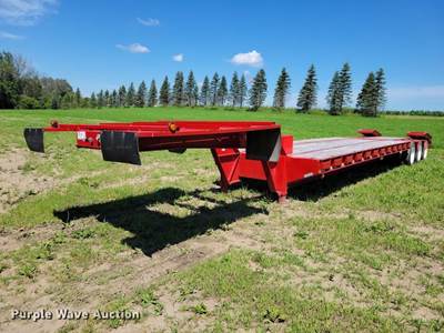 1992 Trail King TK80RG-483 Drop Deck Equipment Trailer