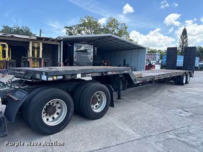 1980 Transcraft Drop Deck Equipment Trailer