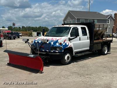 2007 GMC C5500 Crew Cab Dump Flatbed Truck