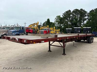 2001 Stoughton HPLW-48T-S Flatbed Trailer