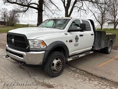 2012 Dodge Ram 5500 Crew Cab Flatbed Truck