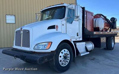 2009 Kenworth T270 Flatbed Truck With Vacuum Excavator