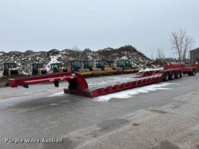 1990 Siebert 60T3A Lowboy Equipment Trailer