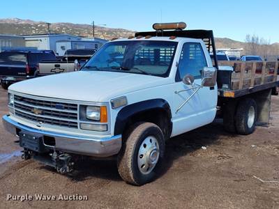 1993 Chevrolet Cheyenne 3500 Dump Flatbed Pickup Truck