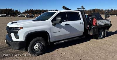 2022 Chevrolet Silverado 3500HD Crew Cab Dump Flatbed Pickup Truck
