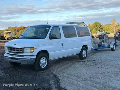 1999 Ford E350 Super Duty XLT Utility Van And Falling Weight Deflectometer Trailer