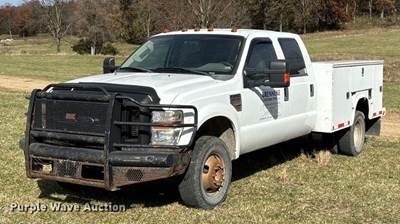 2009 Ford F350 Super Duty Crew Cab Utility Bed Pickup Truck
