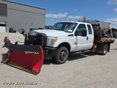 2014 Ford F350 Super Duty Ext. Cab Dump Flatbed Pickup Truck