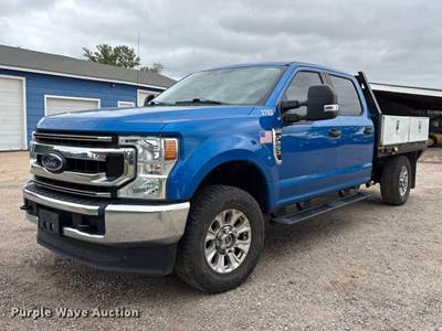 2020 Ford F250 STX Crew Cab Dump Flatbed Pickup Truck